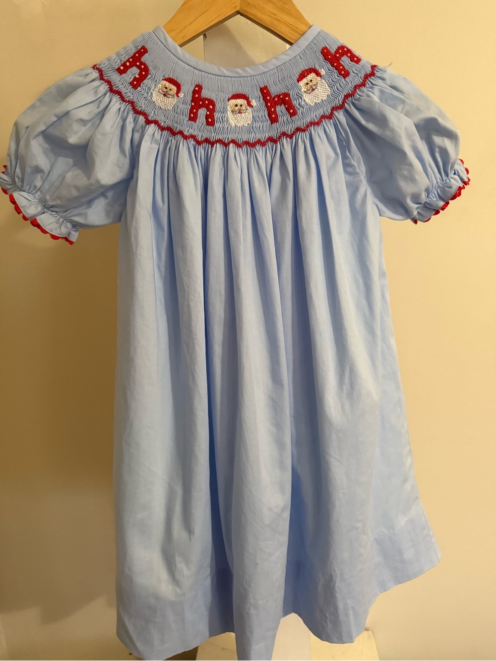 Babeeni Smocked Christmas Bishop Dress